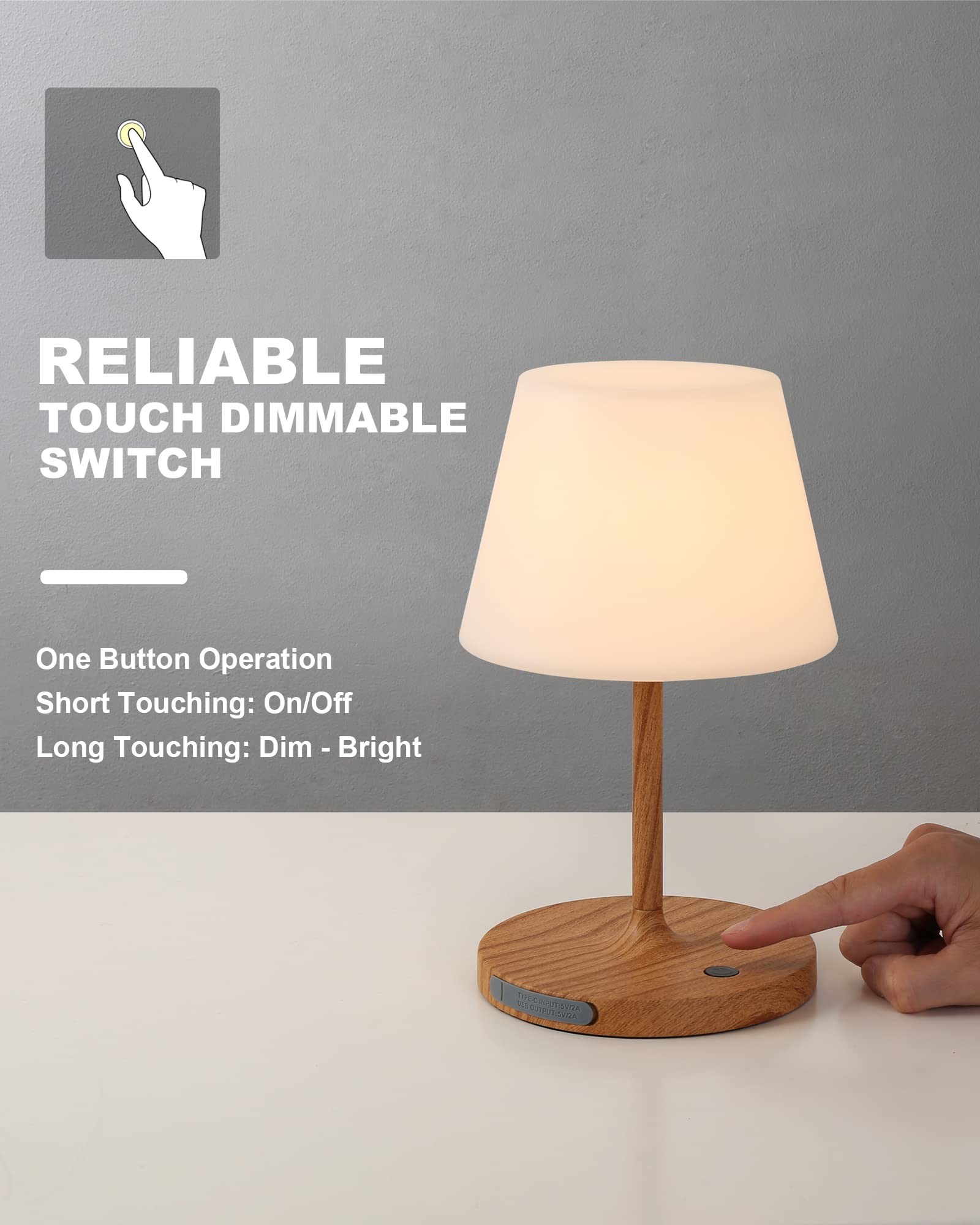 WEILAILUX on nightstand emitting soft glow for bedtime comfort benefit
