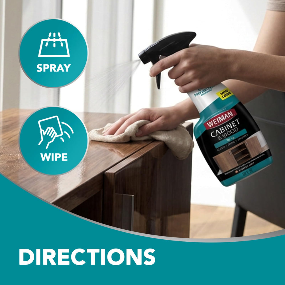 Weiman label close-up with directions and safe-use details for informed cleaning