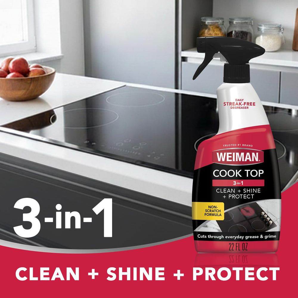 Weiman spray bottle close-up demonstrating easy application and targeted spray