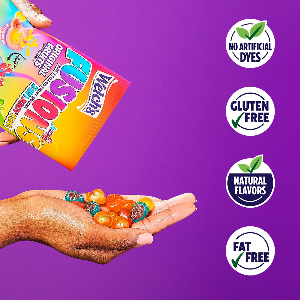Welch's close-up showing chewy exterior and juicy interior texture for flavor contrast
