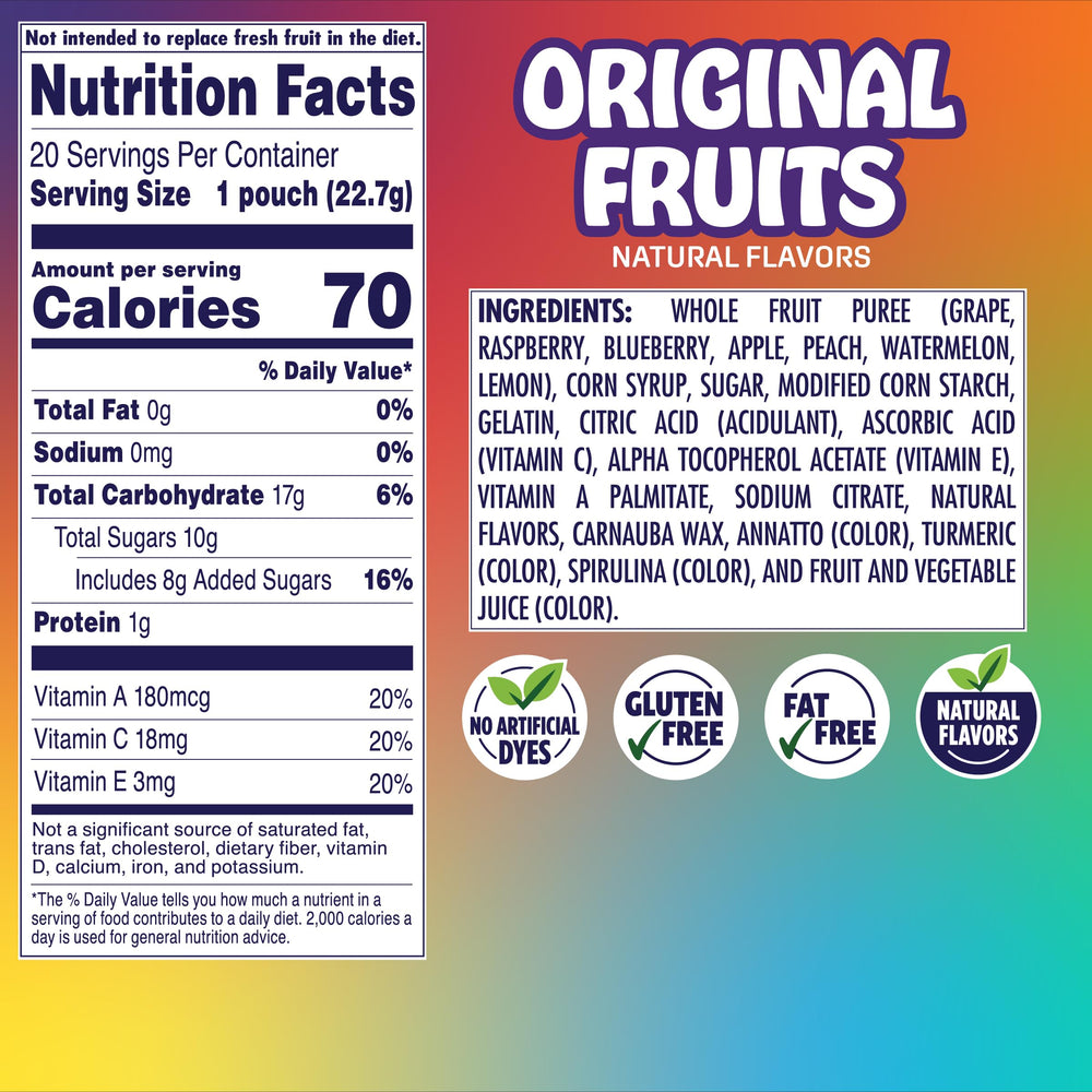 Welch's open pouch with gummies visible and juicy center, easy on-the-go snack