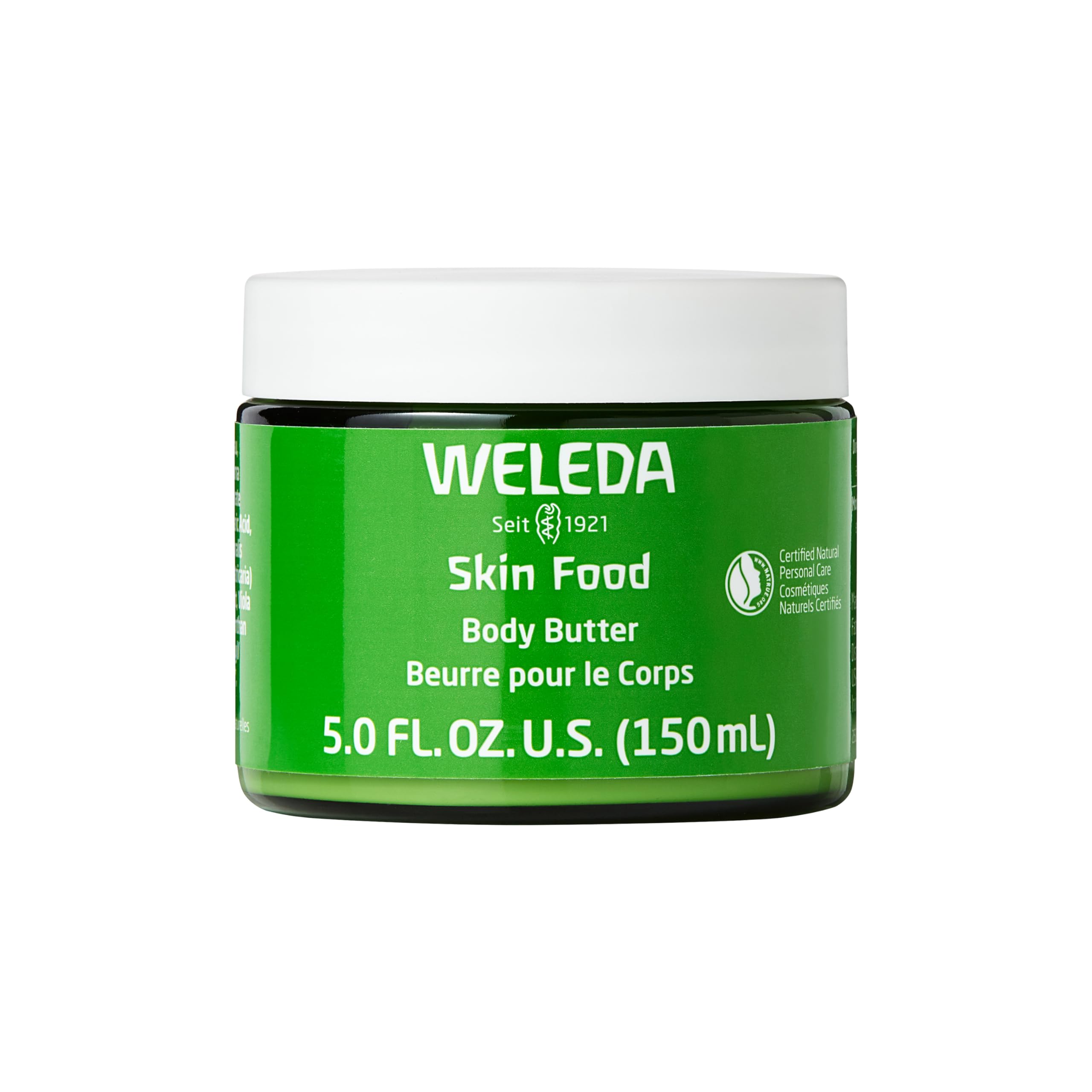 Weleda jar front view showing label and sustainable glass packaging benefit