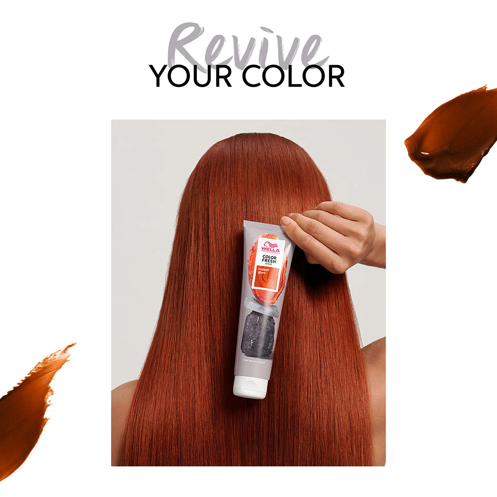 Wella Professionals product next to hand showing size and travel-friendly scale