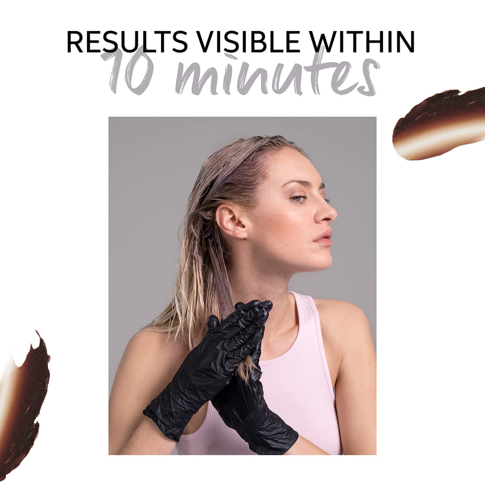 Wella Professionals Caramel Glaze shade swatch on hair sample showing warm glossy tone