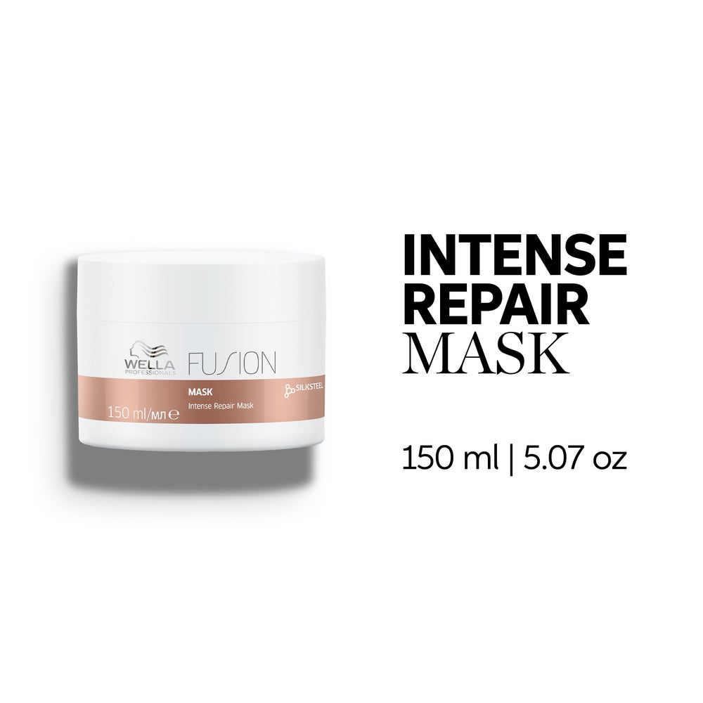 Wella Professionals mask applied to mid-lengths showing smoother detangling benefit