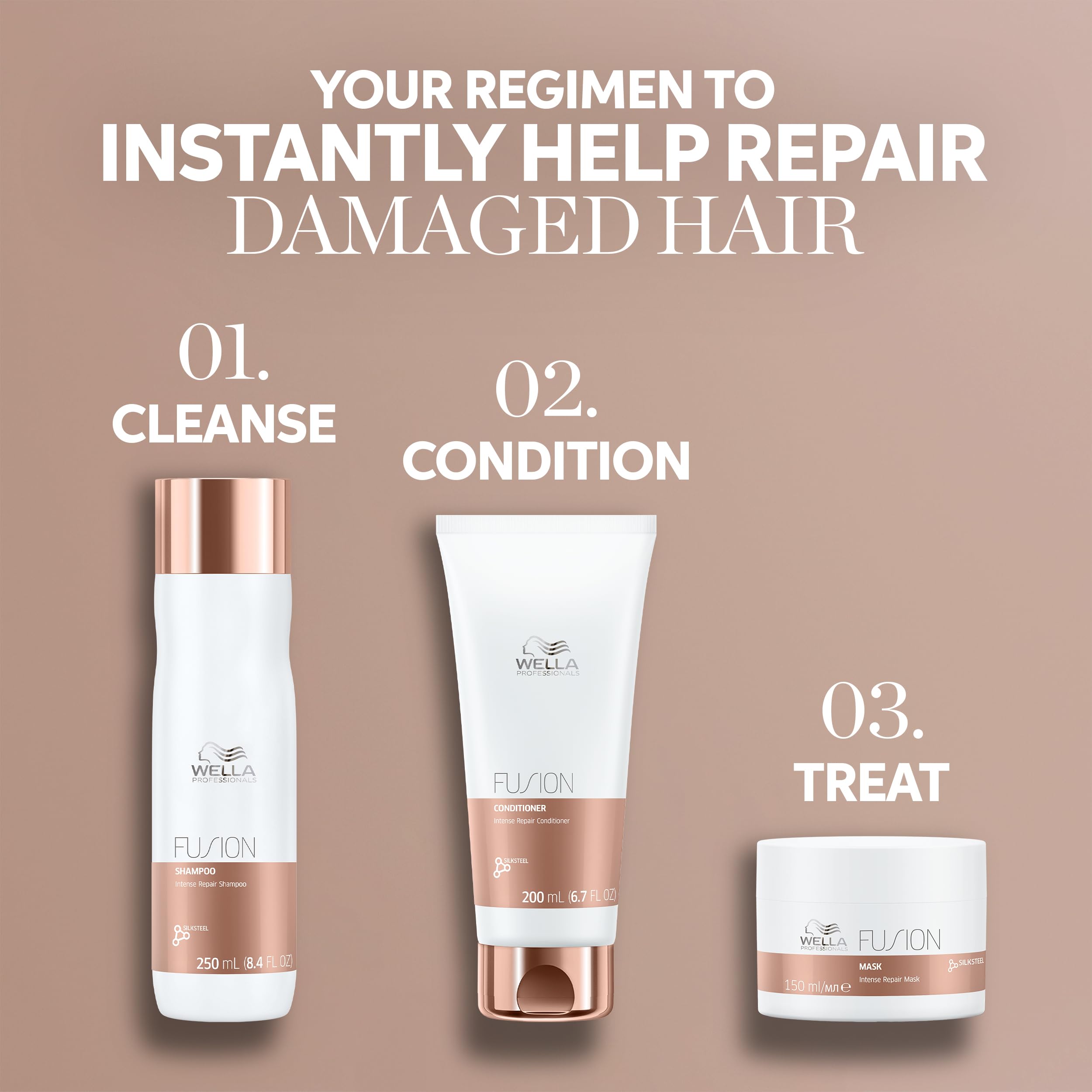 Wella Professionals stylist applying mask in salon showing professional-grade benefit