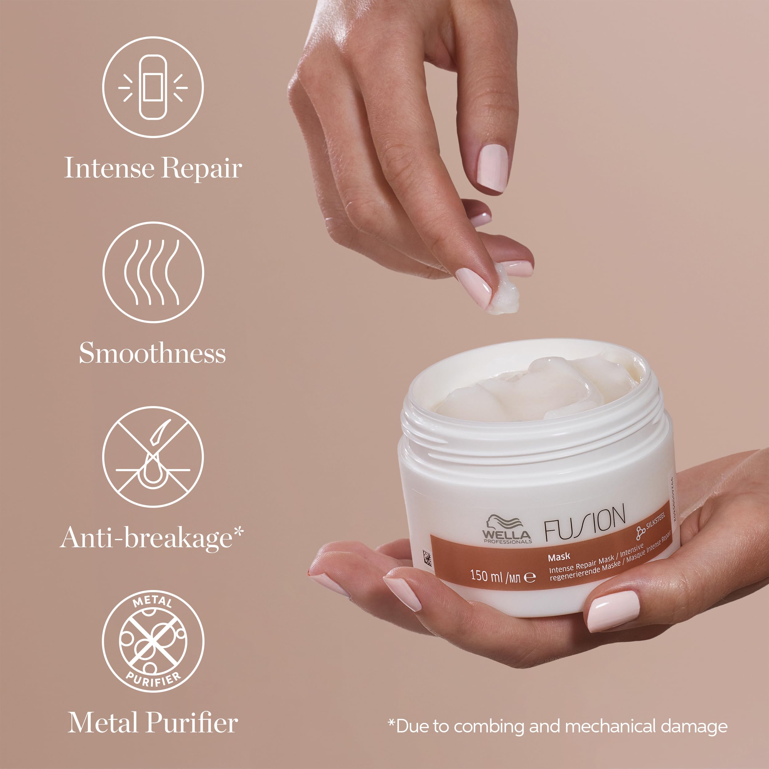 Wella Professionals lifestyle image of woman with treated hair showing shine benefit