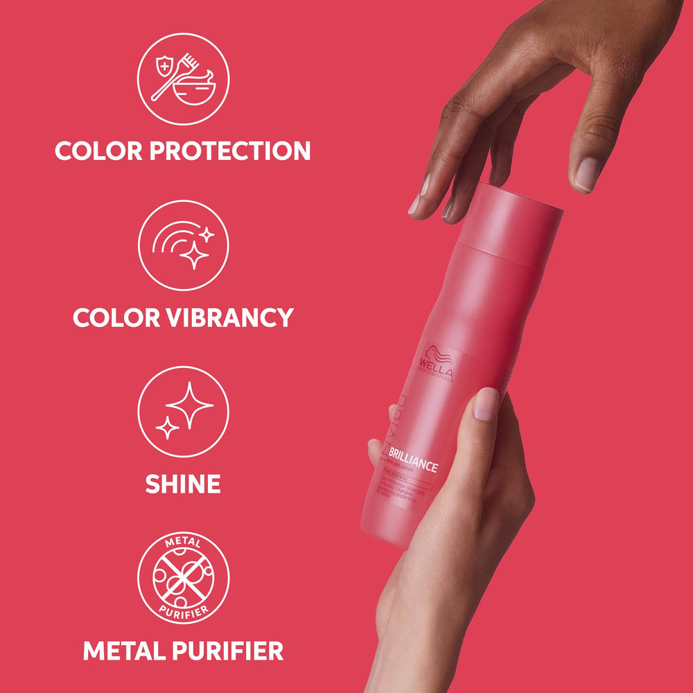 Wella Professionals copper molecule graphic illustrating color-locking technology benefit