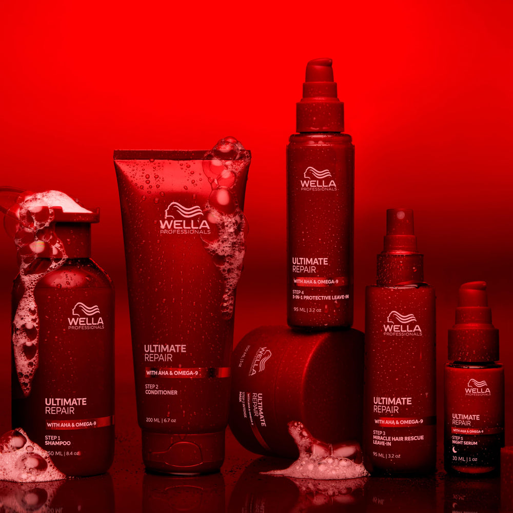 Wella Professionals smooth shiny hair after treatment showing healthy-looking finish