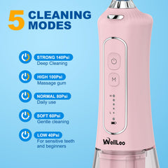WELLLEO close-up of jet nozzle highlighting tip design for precise cleaning