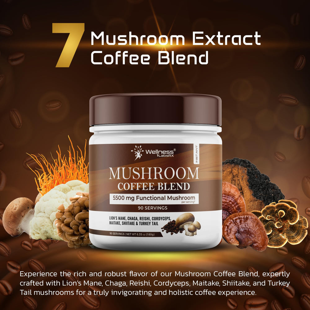 WELLNESS LABSRX coffee cup in hand illustrating warm dark-roast flavor and steady energy