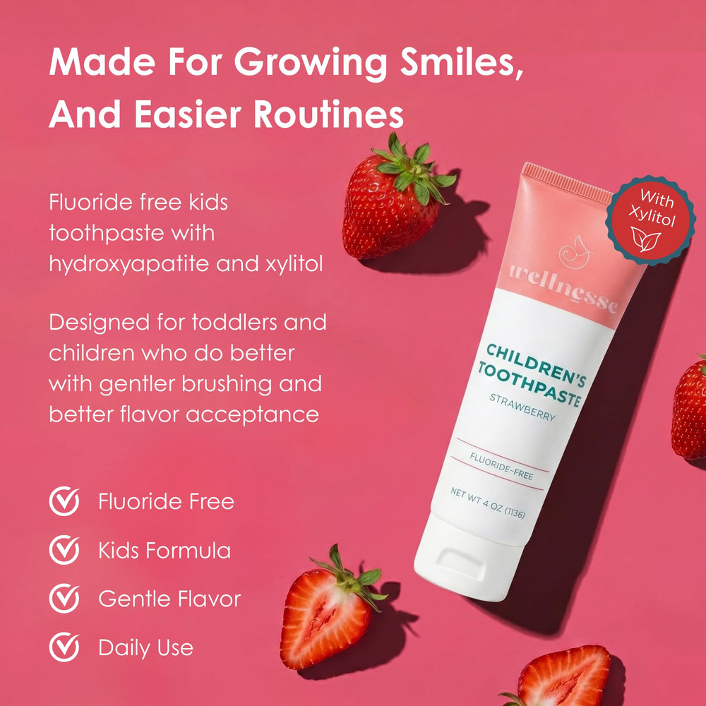Wellnesse open tube with dollop of strawberry paste for easy application
