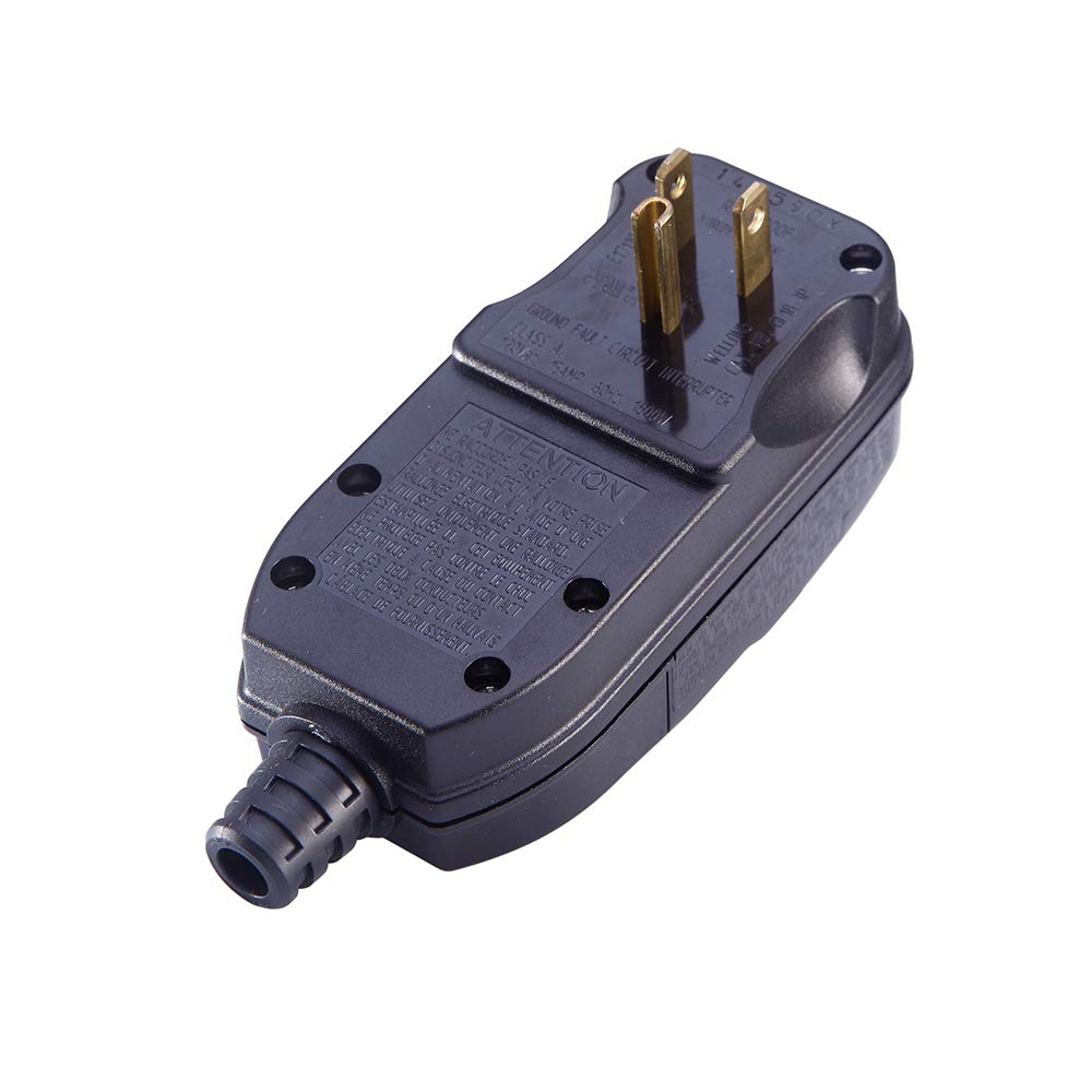 WELLONG plug installed on appliance cord demonstrating added ground-fault protection