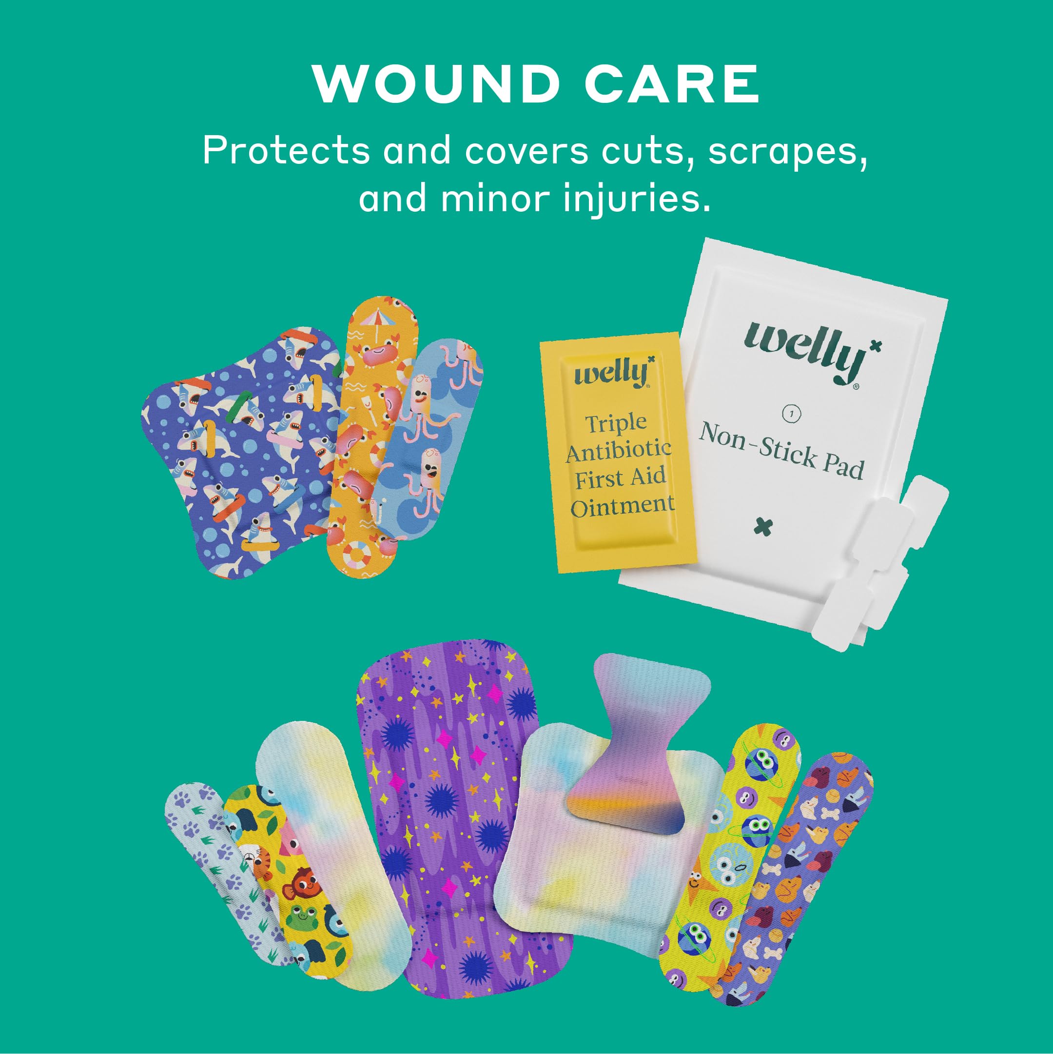 Welly splint and elastic wrap close-up providing temporary support