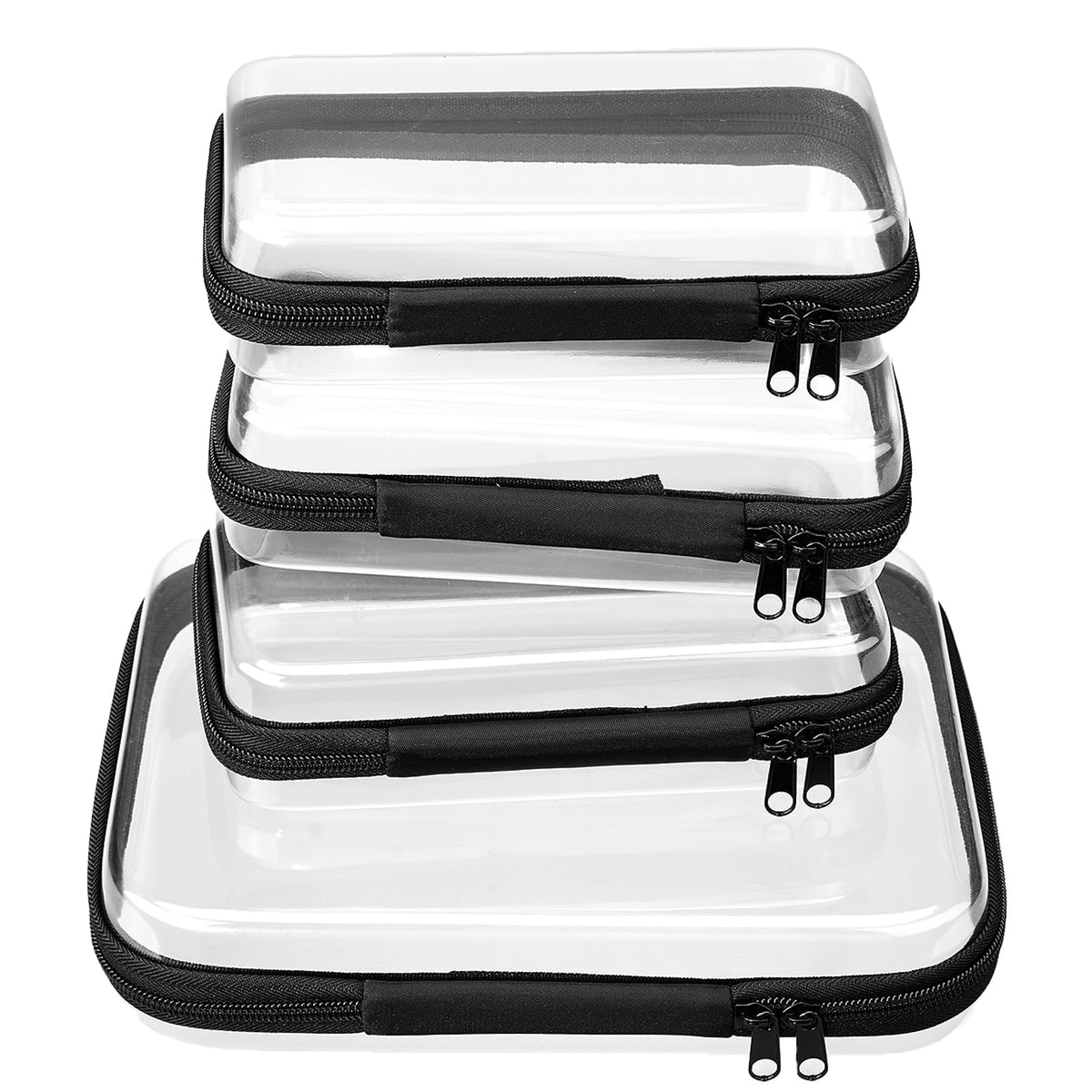 WELPIRT front view showing clear hard shell set and organized benefit