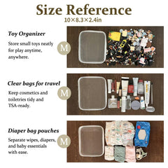WELPIRT small pouch open with cosmetics showing visibility and order