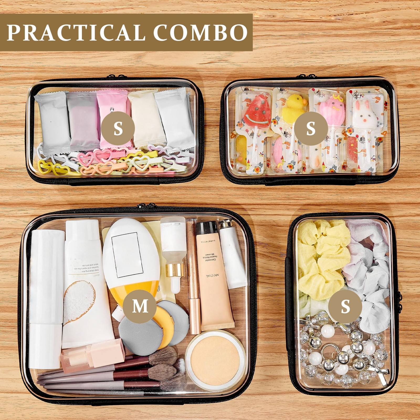 WELPIRT stacked pouches in suitcase showing crush-resistant packing benefit