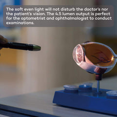 Weltool M6-Dr optical glass lens closeup, delivers even no‑glare illumination