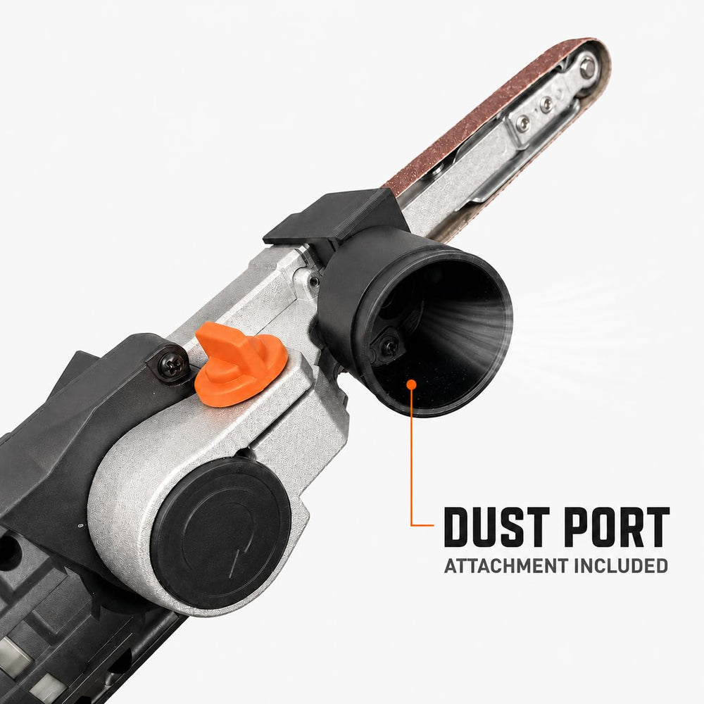 WEN 6307 sanding a molding to demonstrate precise contour and corner access