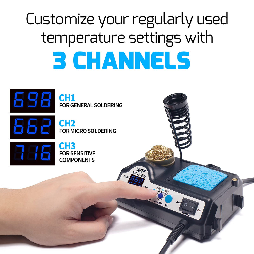 WEP five replacement #1400 tips laid out for versatile tip selection and fast swaps