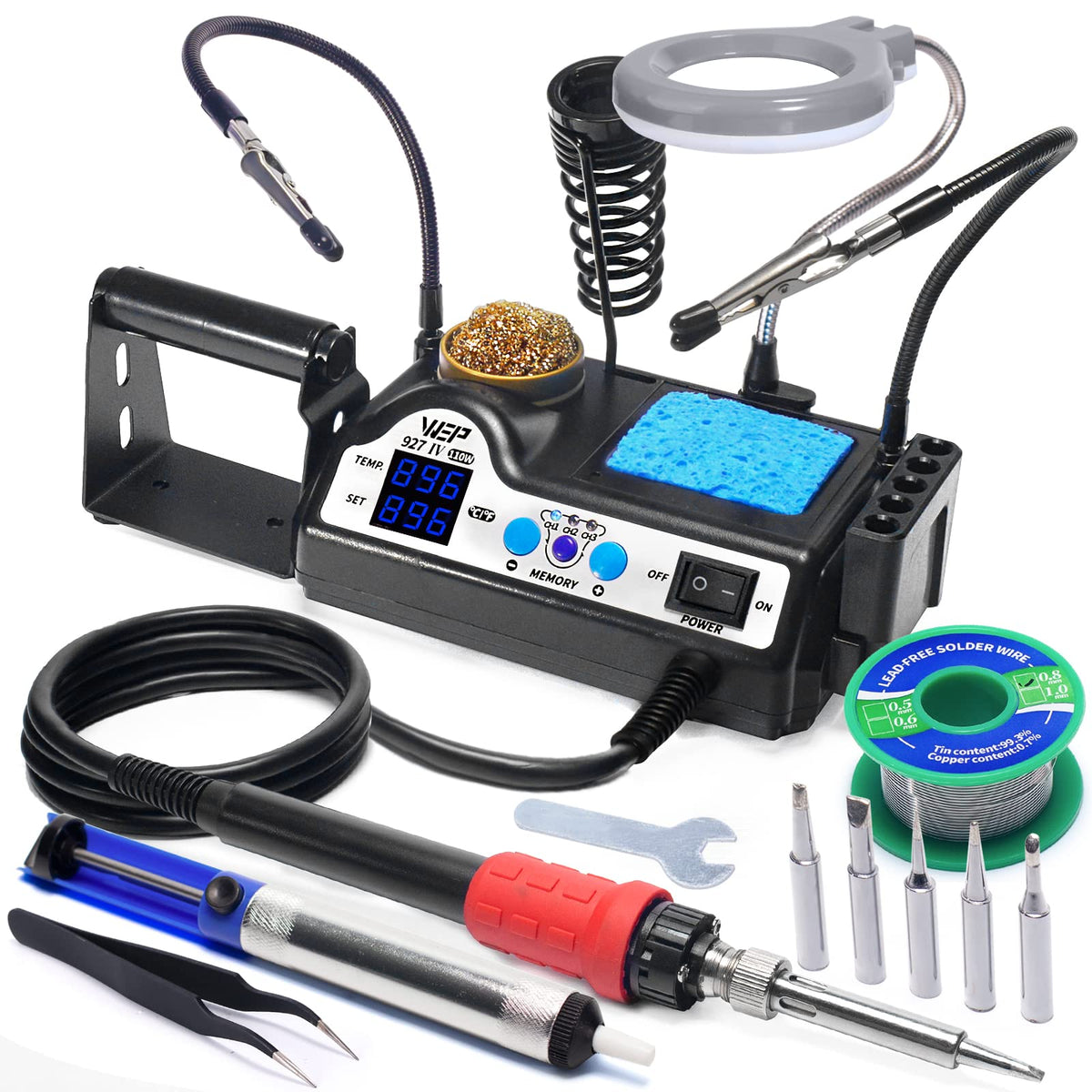 WEP 927-IV front controller showing dual temperature display and controls for fast setup
