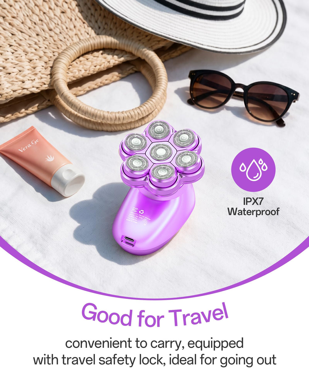 WEQOEE held in hand to show size and portable travel-friendly convenience