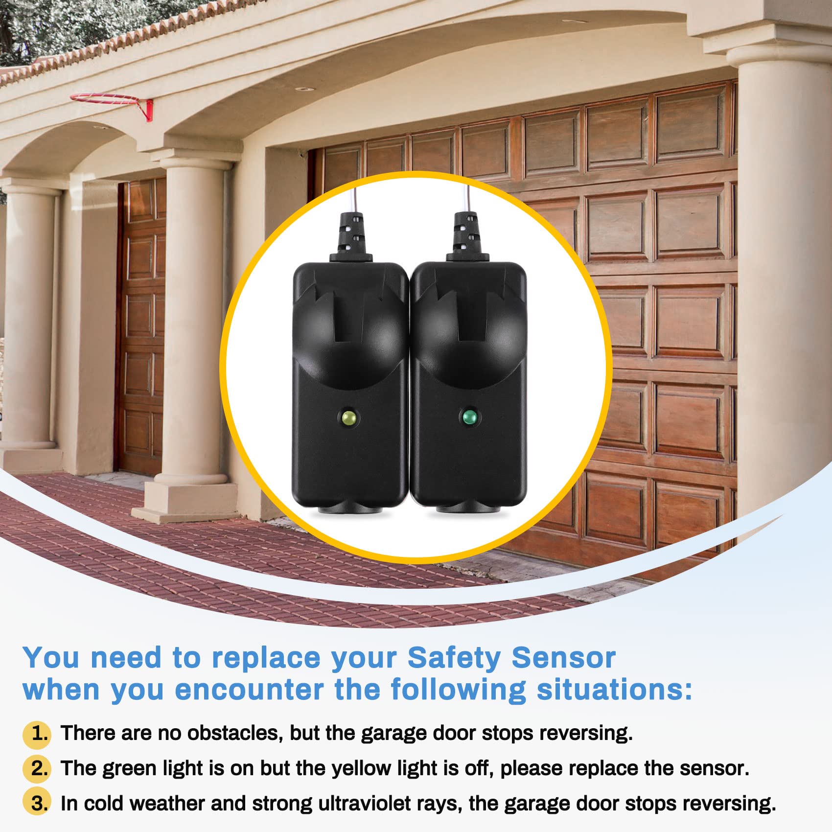 Werhoo sending amber and receiving green LEDs lit for quick alignment confirmation benefit