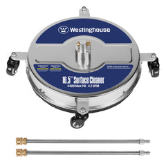 Westinghouse front view of surface cleaner showing robust stainless housing and fast coverage