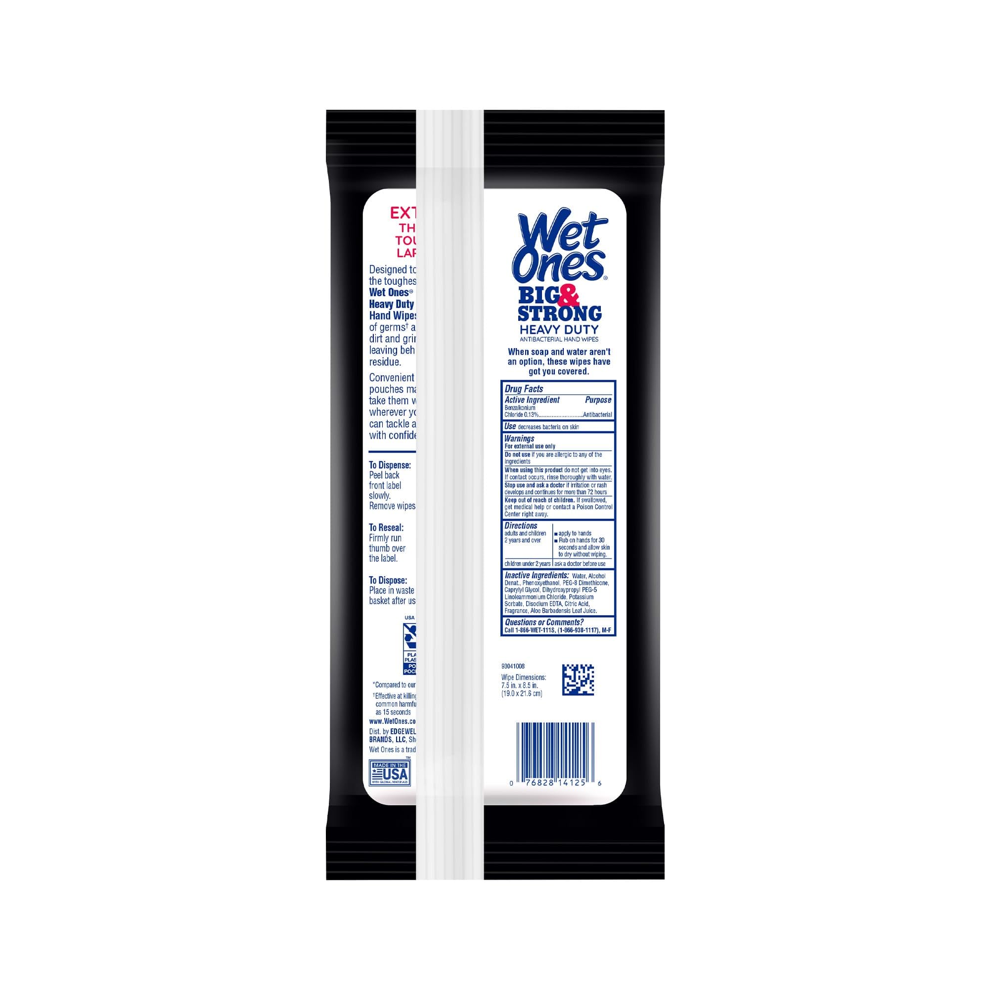 Person outdoors using Wet Ones Big & Strong for quick cleanups on the go