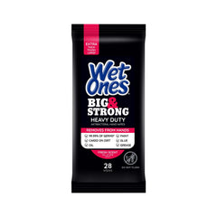 Wet Ones Big & Strong unfolded wipe displaying extra size and coverage