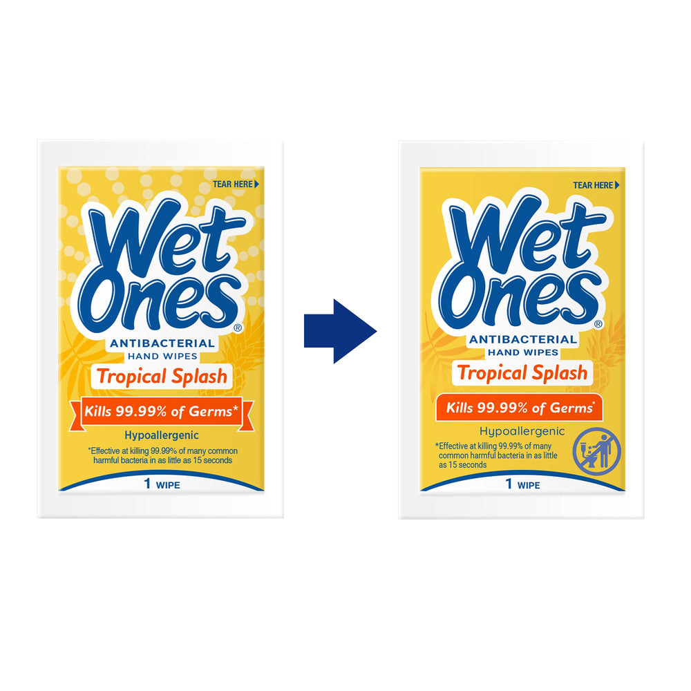 Wet Ones product label ingredients and certifications emphasizing hypoallergenic features