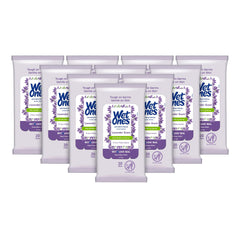 Wet Ones front-canister showing lavender scent and quick cleaning benefit