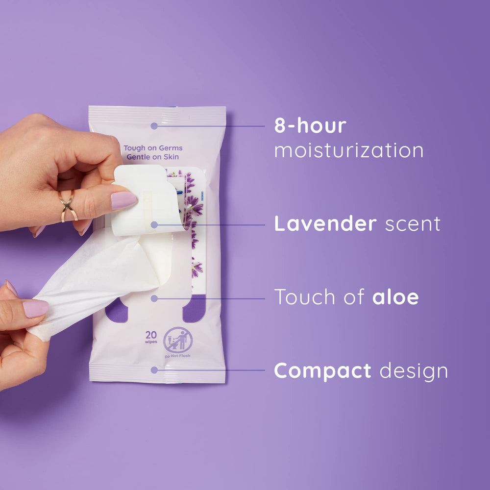 Wet Ones close-up of wipe texture showing gentle moisturizing fibers