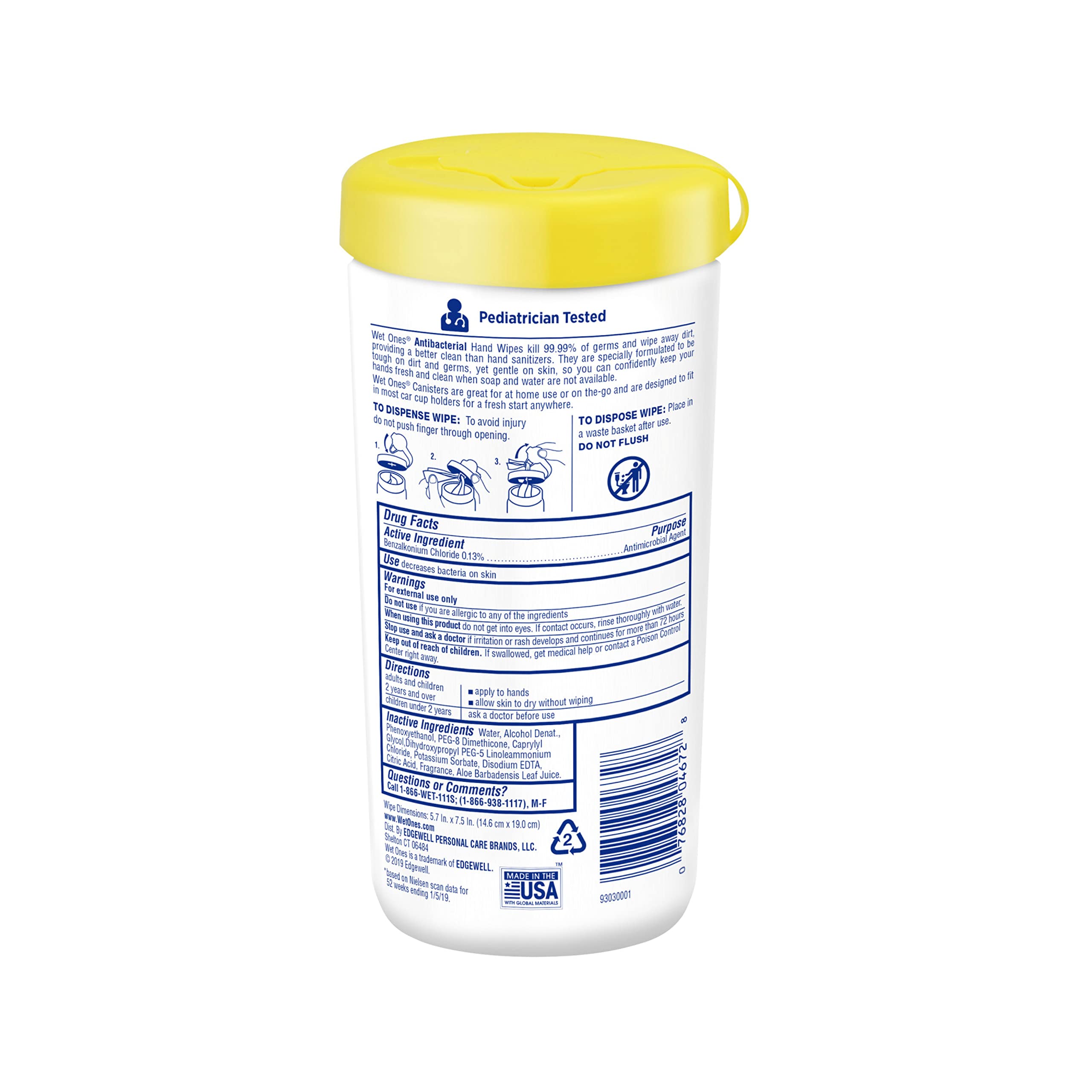 Six Wet Ones canisters grouped to show multipack convenience