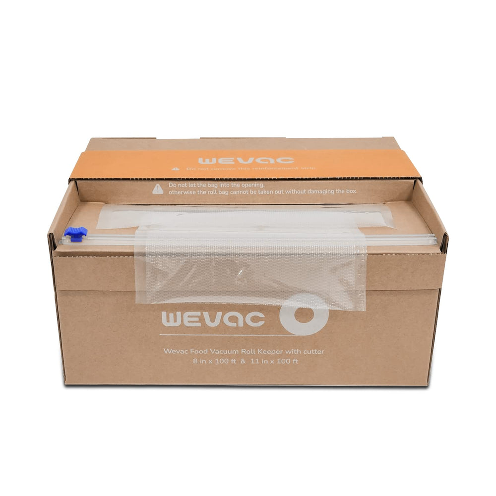 Wevac sealed bag with steak for sous-vide cooking demonstrating safe sealing