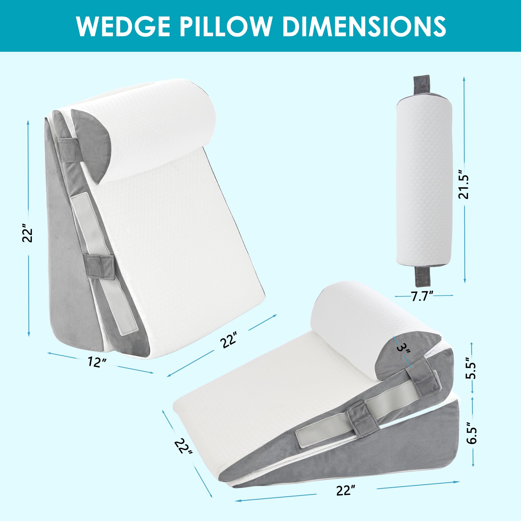 WGAKCED close-up of memory foam headrest highlighting contouring for neck comfort and breathability