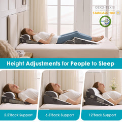 WGAKCED side profile showing stacked wedges at adjustable heights to reduce reflux and aid recovery