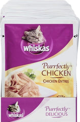 Whiskas pouch front packaging showing branding and chicken image for easy identification