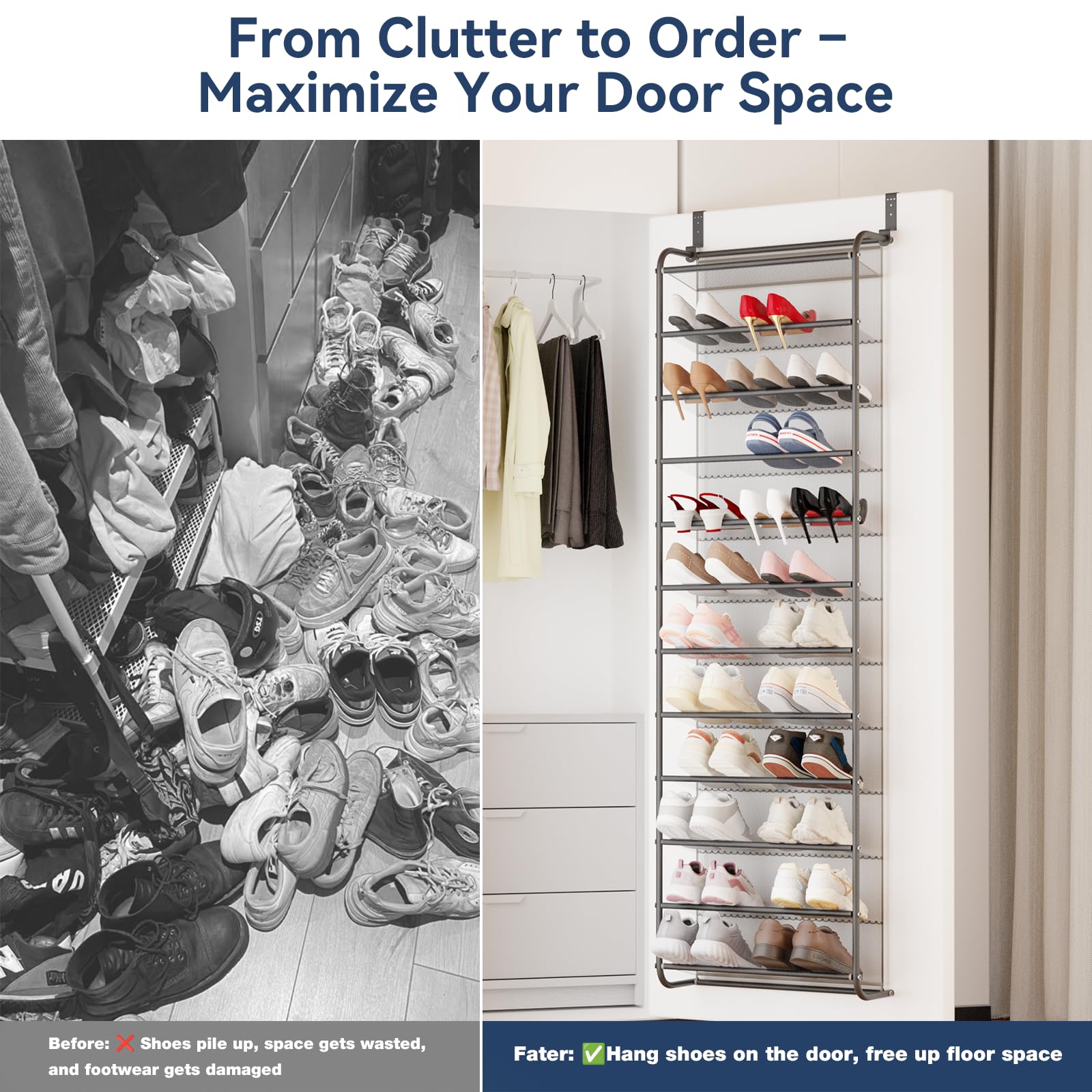 Whitmor storing hats and scarves to show versatile organization uses