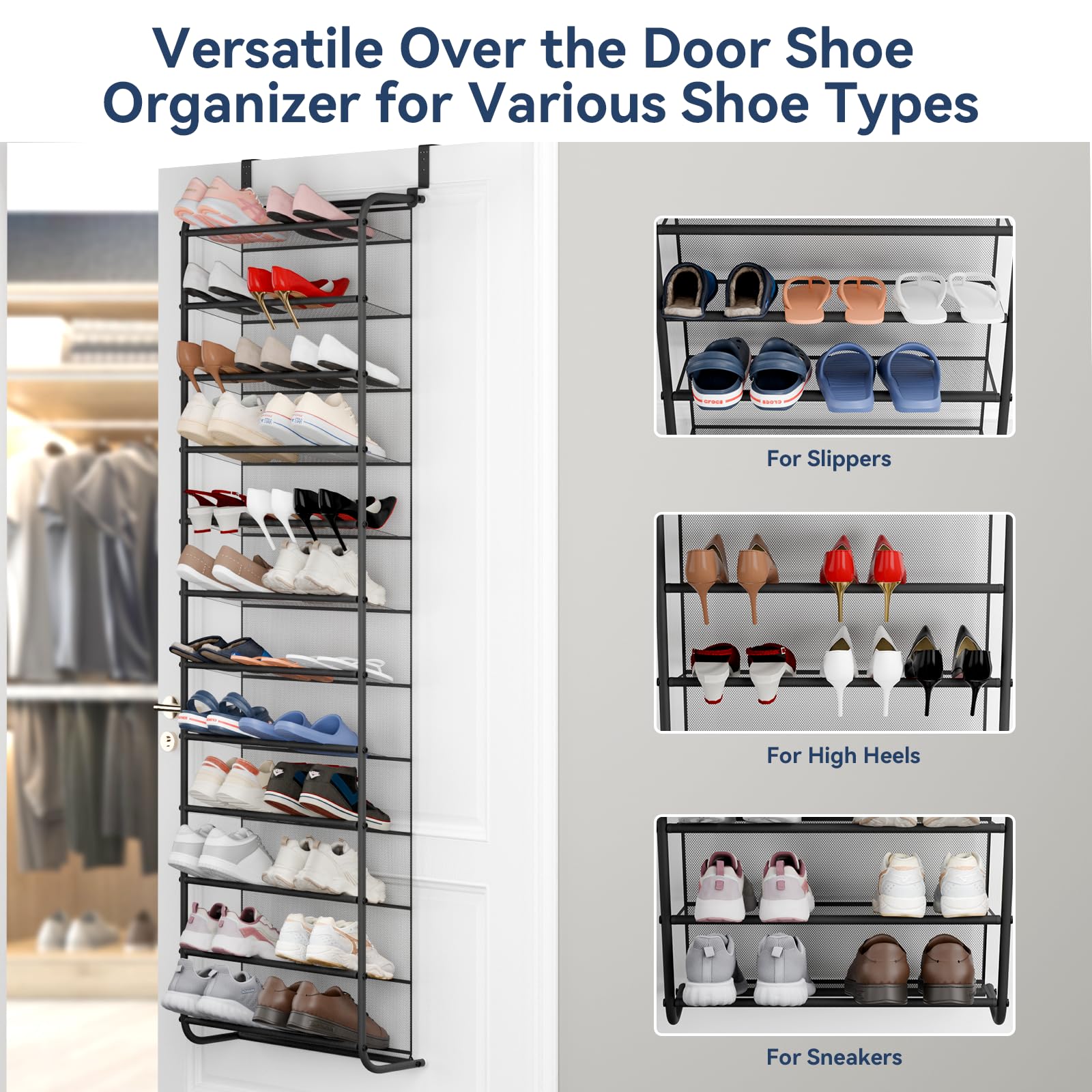 Whitmor slim side profile demonstrating space-saving vertical storage