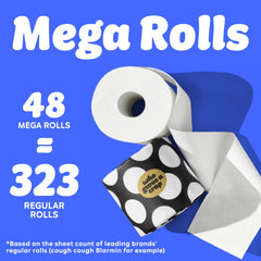 Who Gives A Crap cross-section of 3-ply layers showing strength and cushion