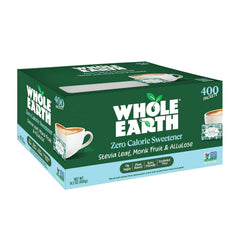 Whole Earth front pouch showing 400-count and zero calorie benefit