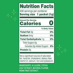 Whole Earth packet close-up showing granulated texture and sugar-like feel