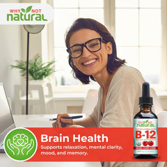 Why Not Natural label detail showing methylcobalamin and vegan claims, transparency benefit