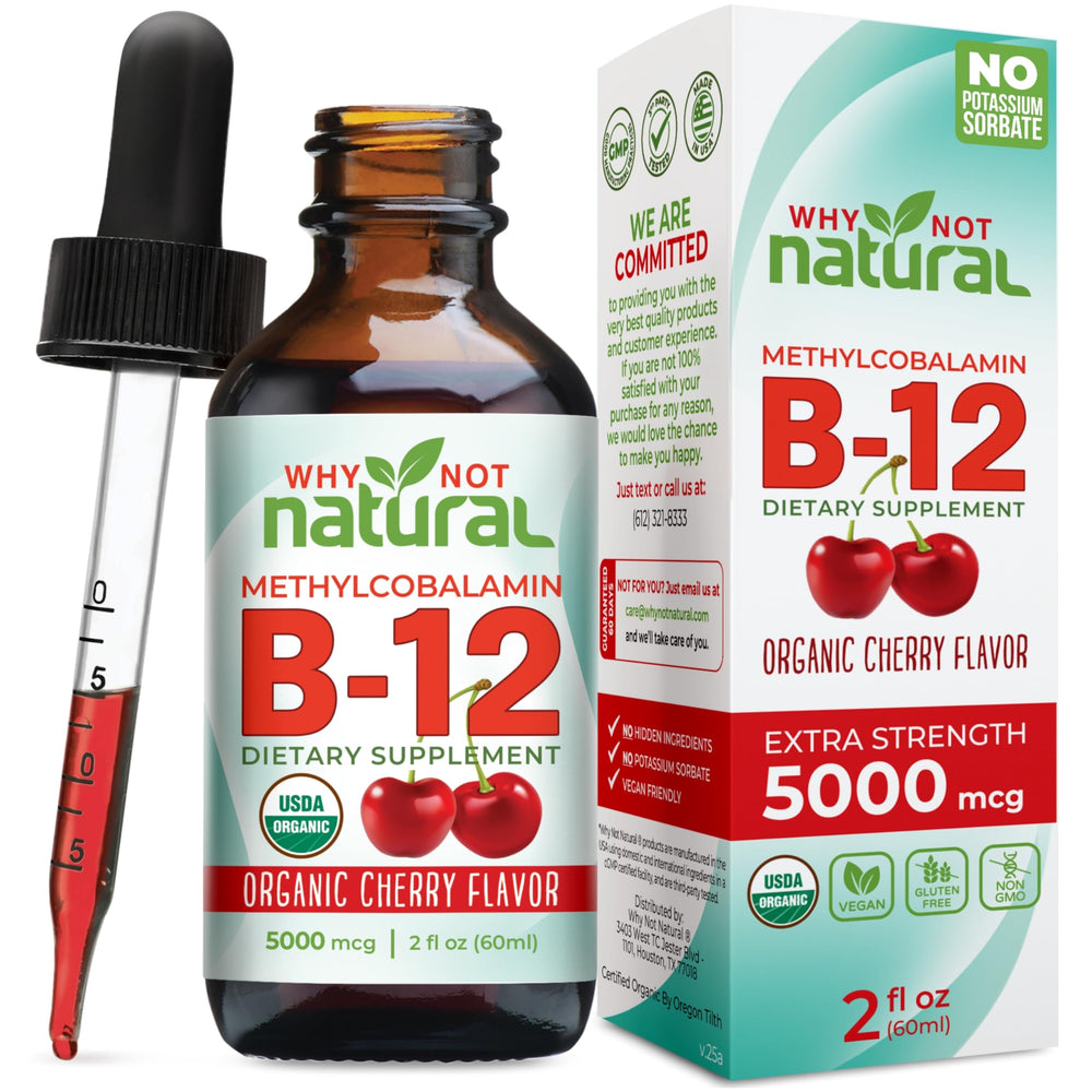 Why Not Natural bottle front packaging showing label and strength, clear product information benefit