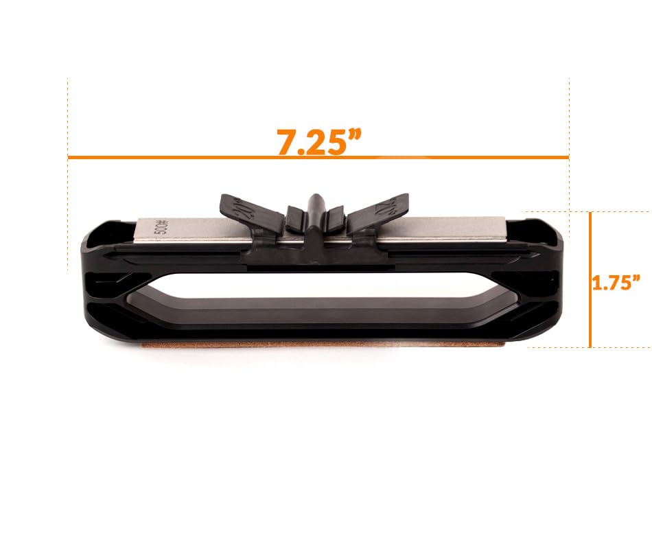 Wicked Edge Venture leather strop and included tools for polished, long-lasting edge