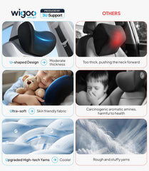 Wigoo adjustable extra strap detail that secures pillow for stable support