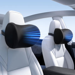 Wigoo front view of two black neck pillows showing compact vacuum package and hygiene benefit