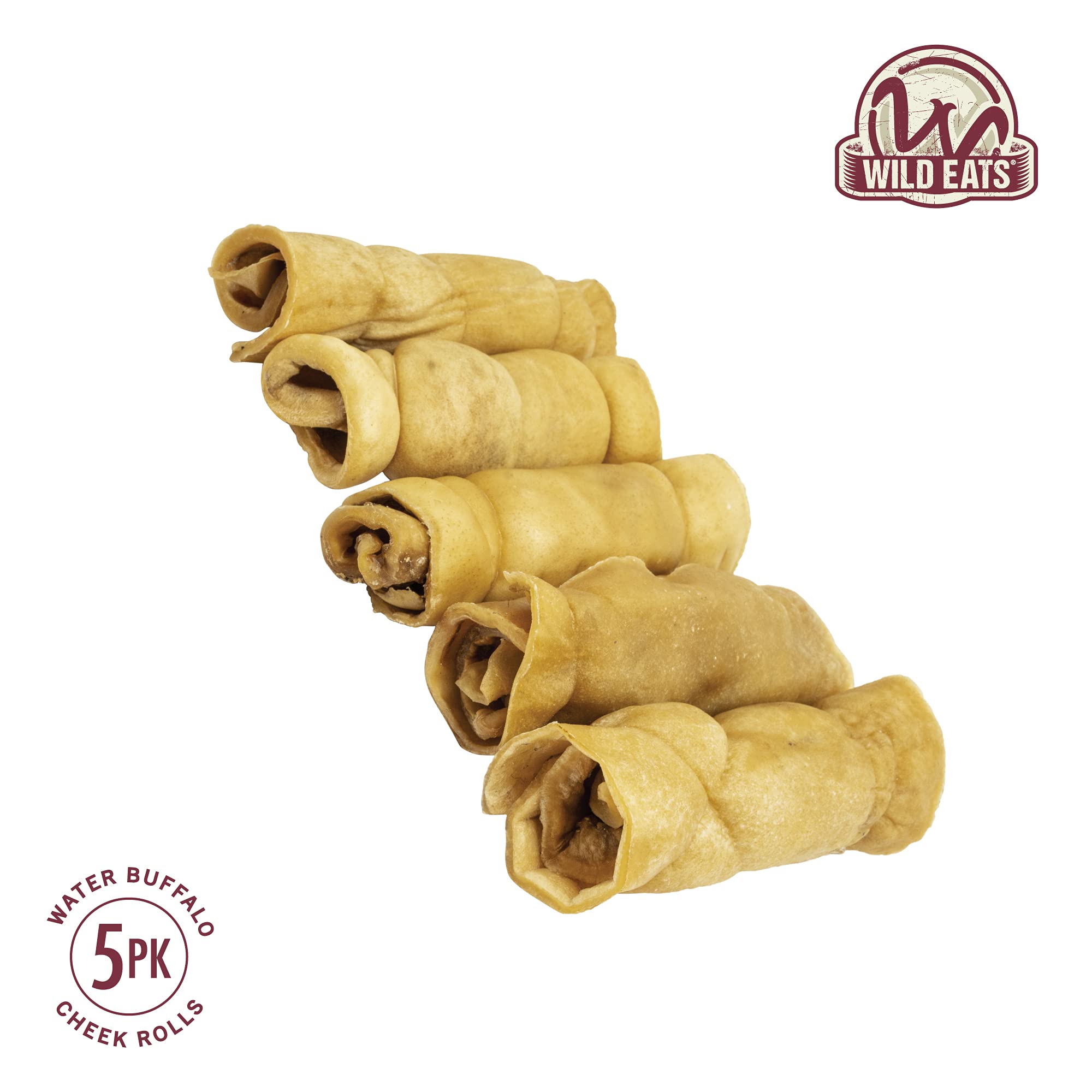 Cross-section of Wild Eats cheek roll showing thickness and density for lasting chew