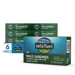 Wild Planet front can view showing label and pull-tab, highlights convenience